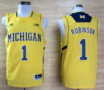 Maillot De Basket NCAA Michigan Wolverines Glenn Robinson III 1 Basketball Authentique Jaune
